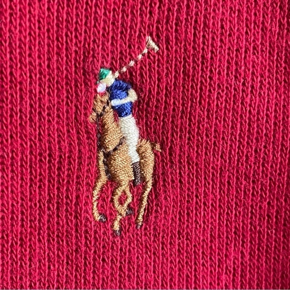 Polo Ralph Lauren 1/4 Zip Pullover Classic Wine Estate Rib Flesh Pony - Picture 3 of 10